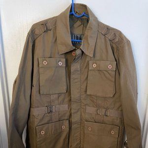 Unisex Utility Jacket in Brownish Army Green Color - Size Large